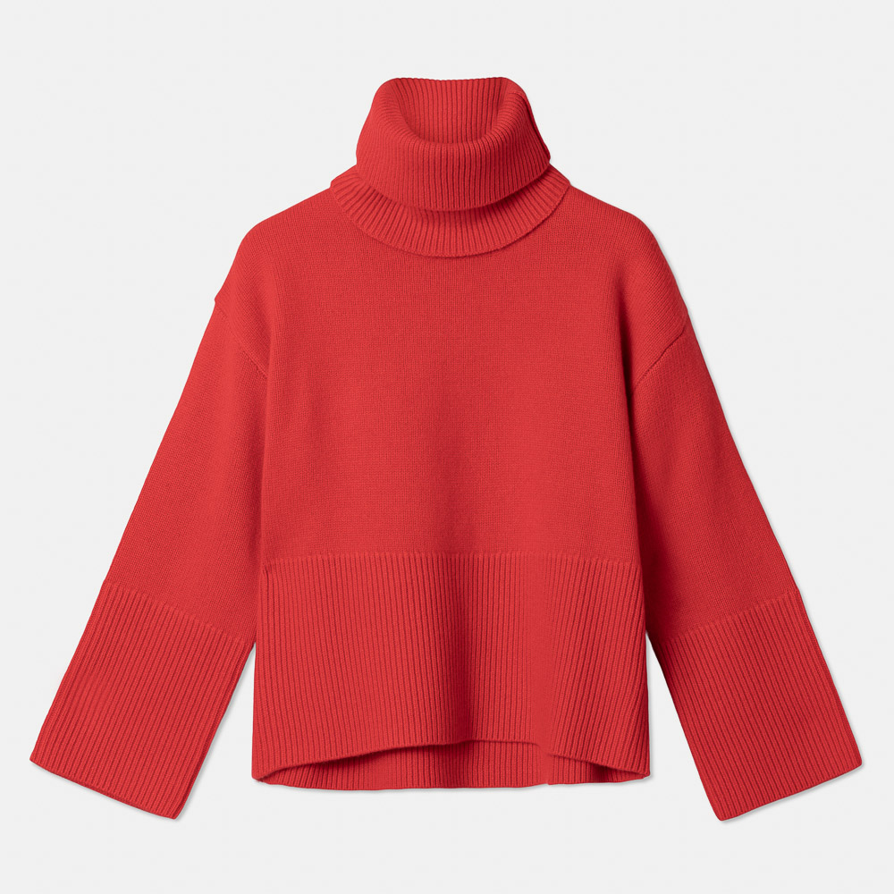 Red baggy sweater discount
